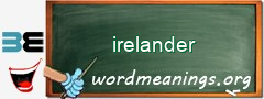 WordMeaning blackboard for irelander